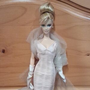 Elegant Doll in Pink Gown